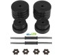 Body Maxx 10 Kg PVC Weight Plates, 5 and 3 ft Rod, 2 D. Rods Home Gym Equipment Dumbbell Set.